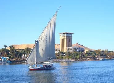Passeio de felucca no Cairo no Nilo