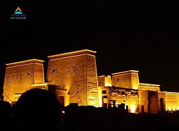 Ton- und Lichtshow im Philae-Tempel