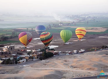 Ausflug mit dem Heißluftballon in Luxor, Ägypten